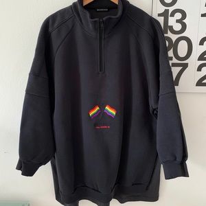 Balenciaga FW18 LGBTQ Flags Hybrid Sweat T-Shirt XS (Oversize Fit)